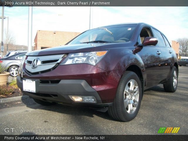 2009 Acura MDX Technology in Dark Cherry Pearl