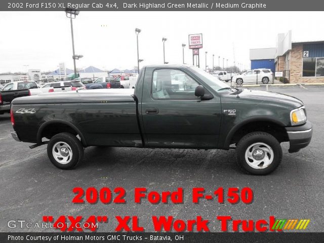 2002 Ford F150 XL Regular Cab 4x4 in Dark Highland Green Metallic