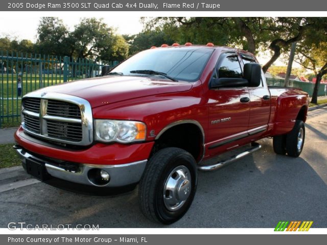 2005 Dodge Ram 3500 SLT Quad Cab 4x4 Dually in Flame Red