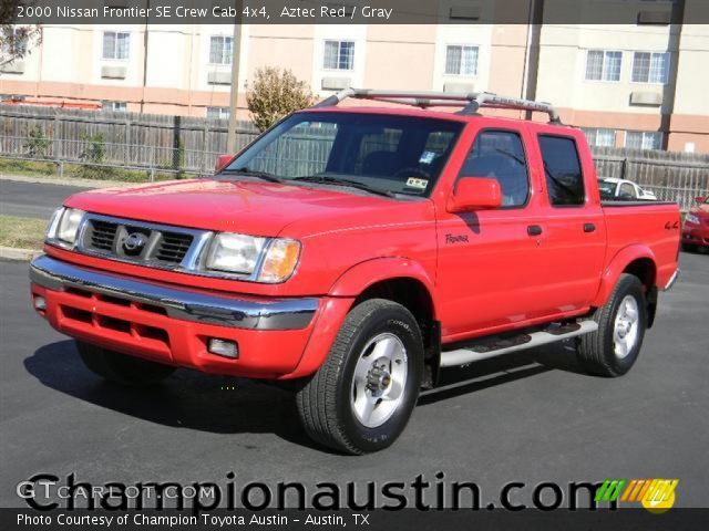 2000 Nissan Frontier SE Crew Cab 4x4 in Aztec Red