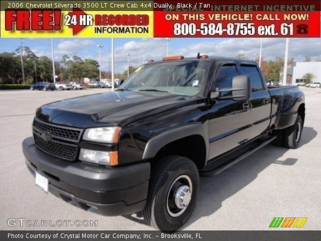 2006 Chevrolet Silverado 3500 LT Crew Cab 4x4 Dually in Black
