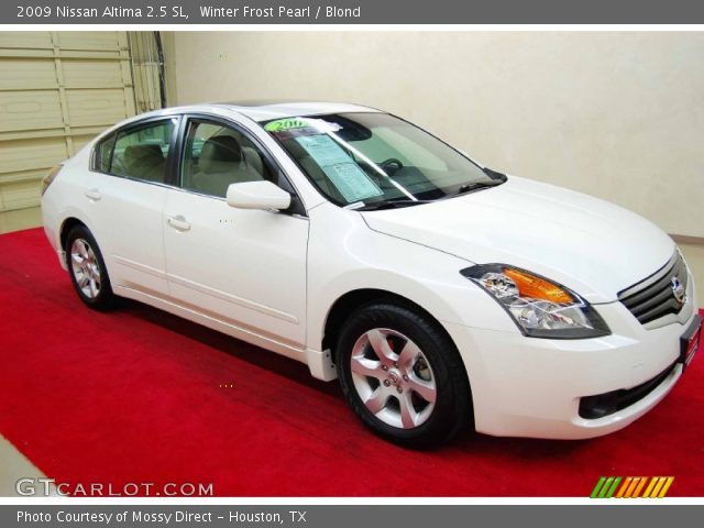 2009 Nissan Altima 2.5 SL in Winter Frost Pearl
