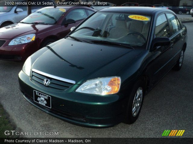 2002 Honda Civic LX Sedan in Clover Green Metallic
