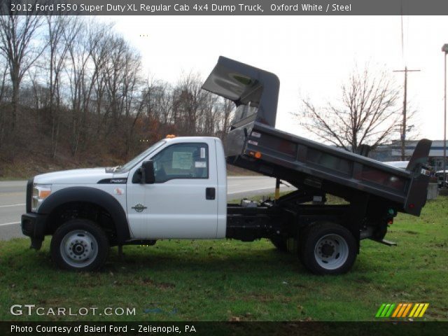 2012 Ford F550 Super Duty XL Regular Cab 4x4 Dump Truck in Oxford White