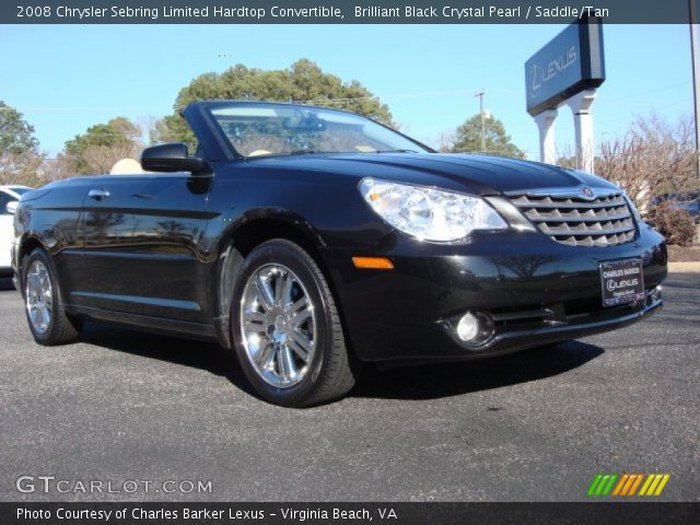 2008 Chrysler Sebring Limited Hardtop Convertible in Brilliant Black Crystal Pearl