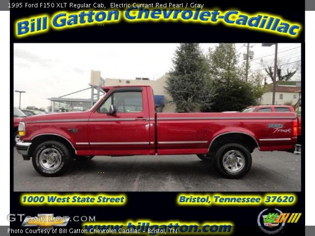 1995 Ford F150 XLT Regular Cab in Electric Currant Red Pearl