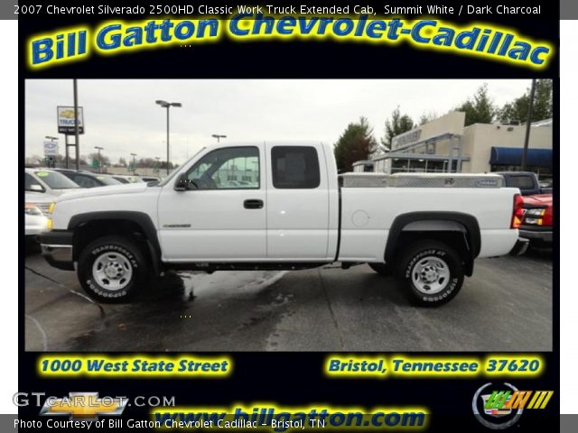 2007 Chevrolet Silverado 2500HD Classic Work Truck Extended Cab in Summit White