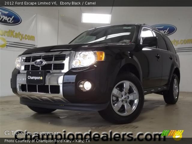 2012 Ford Escape Limited V6 in Ebony Black