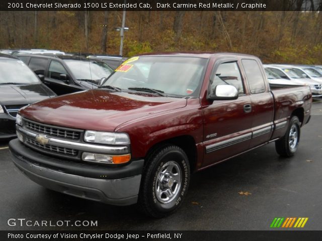 2001 Chevrolet Silverado 1500 LS Extended Cab in Dark Carmine Red Metallic