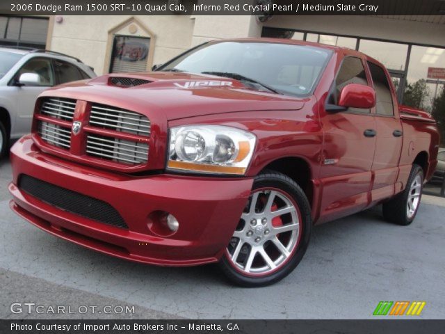 2006 Dodge Ram 1500 SRT-10 Quad Cab in Inferno Red Crystal Pearl