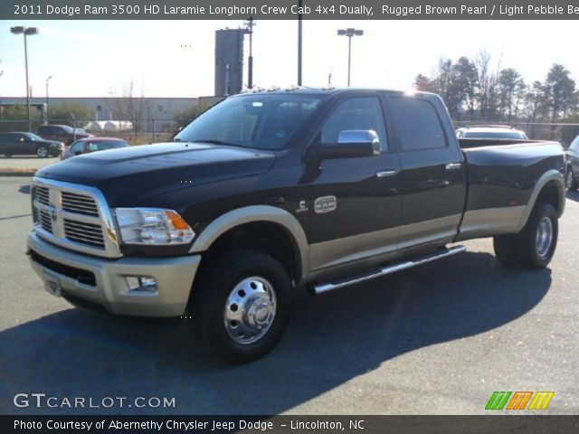 2011 Dodge Ram 3500 HD Laramie Longhorn Crew Cab 4x4 Dually in Rugged Brown Pearl