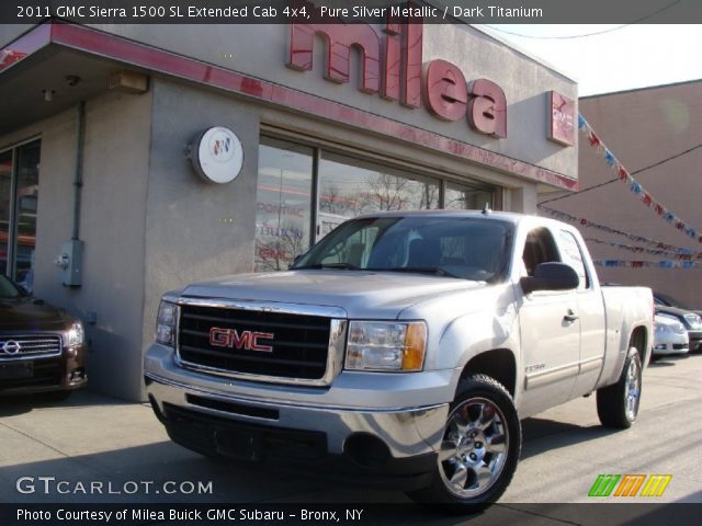 2011 GMC Sierra 1500 SL Extended Cab 4x4 in Pure Silver Metallic