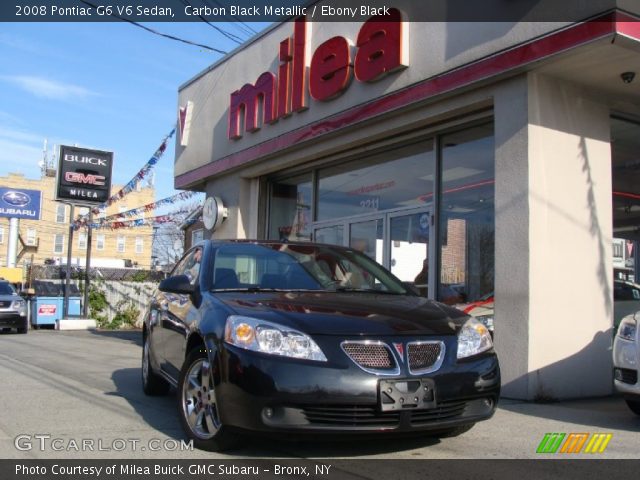 2008 Pontiac G6 V6 Sedan in Carbon Black Metallic