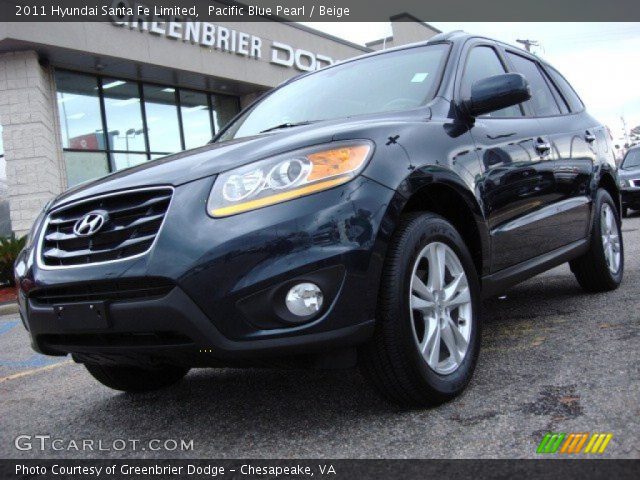2011 Hyundai Santa Fe Limited in Pacific Blue Pearl