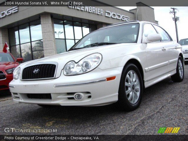 2004 Hyundai Sonata V6 in White Pearl