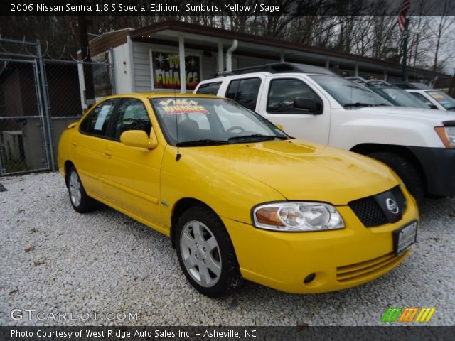 2006 Nissan Sentra 1.8 S Special Edition in Sunburst Yellow
