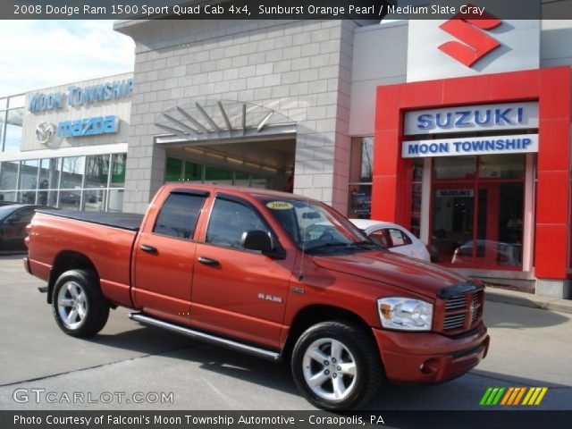 2008 Dodge Ram 1500 Sport Quad Cab 4x4 in Sunburst Orange Pearl