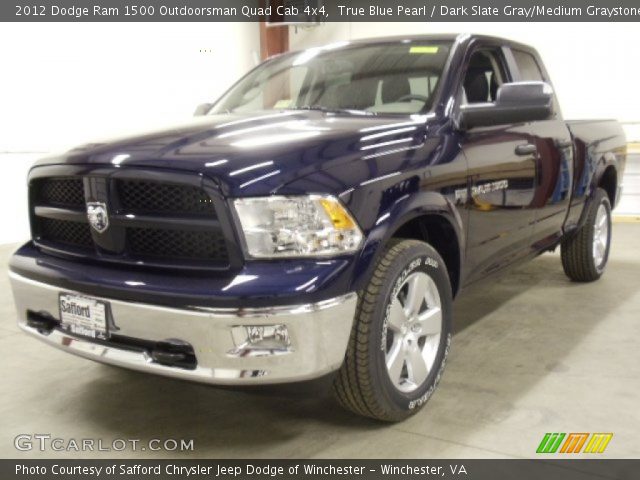 2012 Dodge Ram 1500 Outdoorsman Quad Cab 4x4 in True Blue Pearl