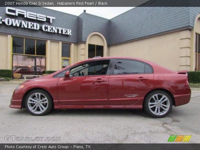 2007 Honda Civic Si Sedan in Habanero Red Pearl
