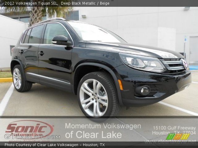 2012 Volkswagen Tiguan SEL in Deep Black Metallic