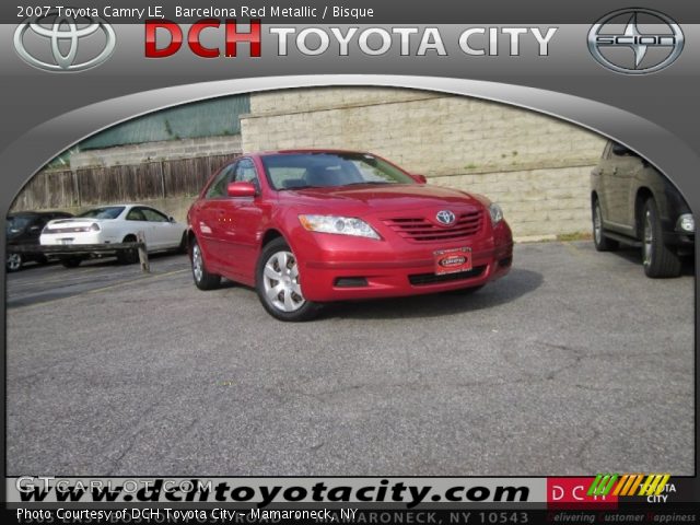 2007 Toyota Camry LE in Barcelona Red Metallic