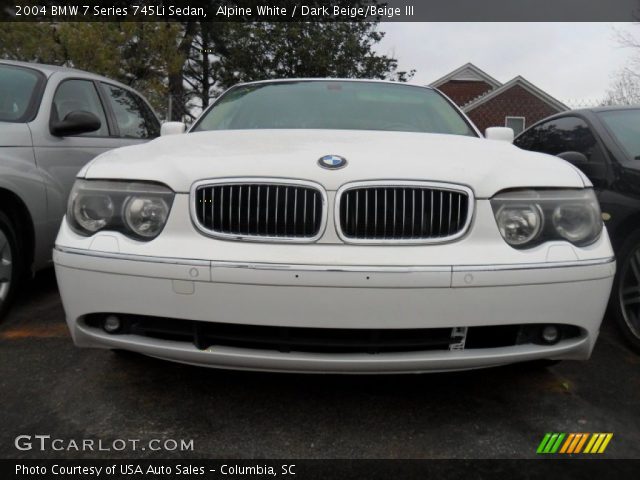 2004 BMW 7 Series 745Li Sedan in Alpine White