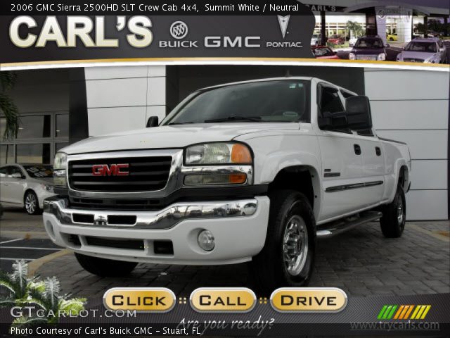 2006 GMC Sierra 2500HD SLT Crew Cab 4x4 in Summit White