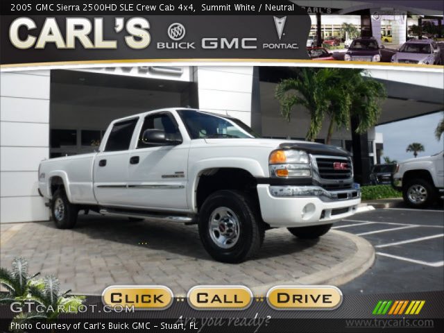 2005 GMC Sierra 2500HD SLE Crew Cab 4x4 in Summit White