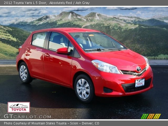 2012 Toyota Yaris L 5 Door in Absolutely Red