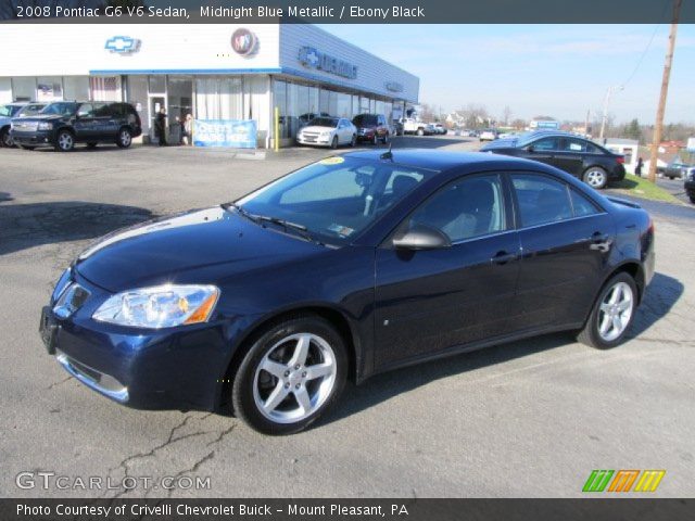 2008 Pontiac G6 V6 Sedan in Midnight Blue Metallic