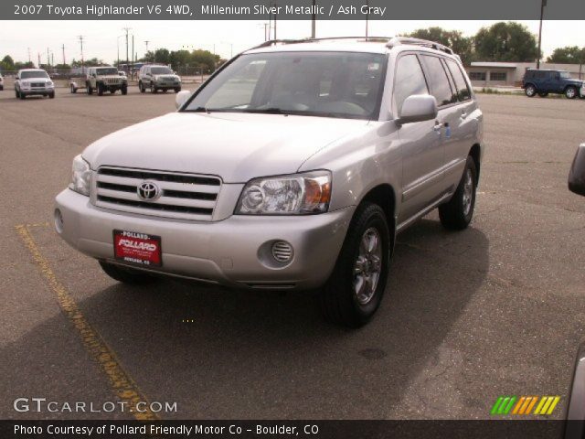 2007 Toyota Highlander V6 4WD in Millenium Silver Metallic