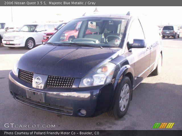 2006 Nissan Quest 3.5 S in Majestic Blue Metallic