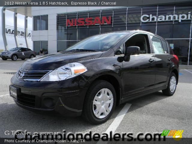 2012 Nissan Versa 1.8 S Hatchback in Espresso Black