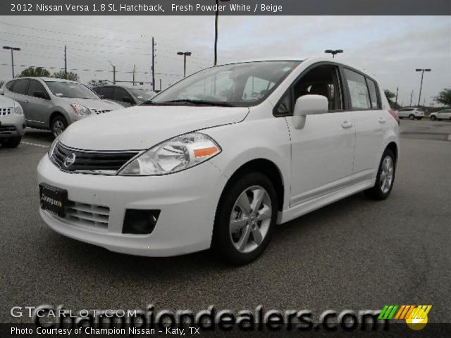 2012 Nissan Versa 1.8 SL Hatchback in Fresh Powder White
