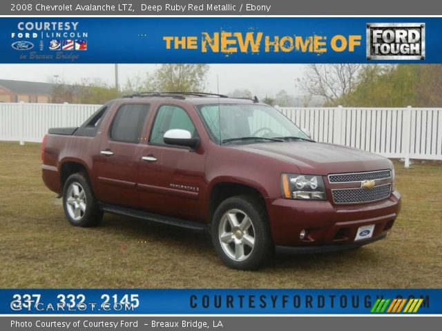 2008 Chevrolet Avalanche LTZ in Deep Ruby Red Metallic