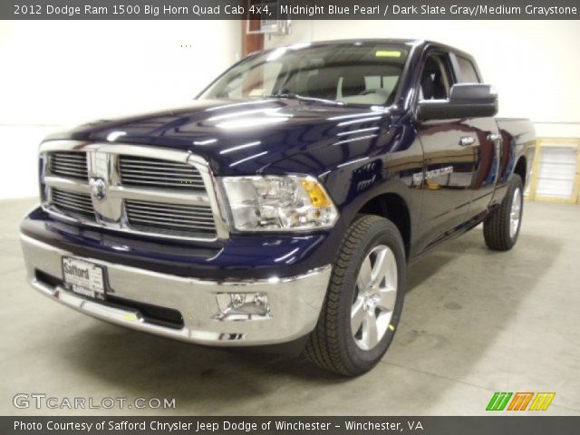 2012 Dodge Ram 1500 Big Horn Quad Cab 4x4 in Midnight Blue Pearl