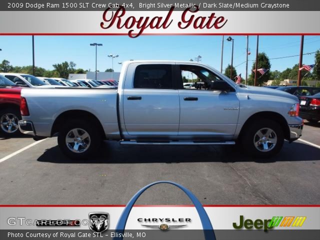 2009 Dodge Ram 1500 SLT Crew Cab 4x4 in Bright Silver Metallic