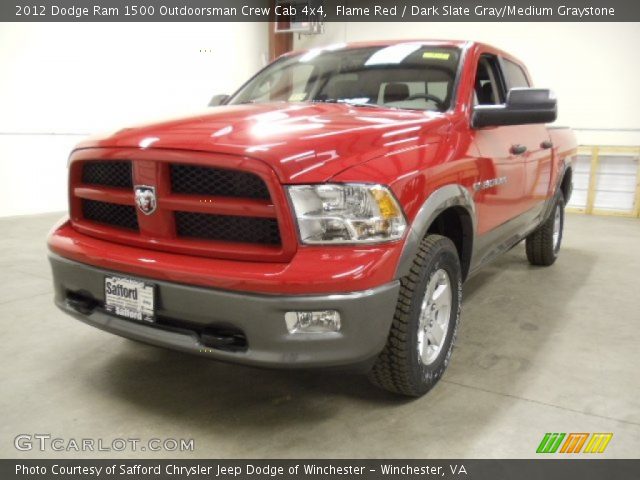 2012 Dodge Ram 1500 Outdoorsman Crew Cab 4x4 in Flame Red