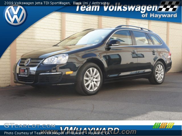 2009 Volkswagen Jetta TDI SportWagen in Black Uni