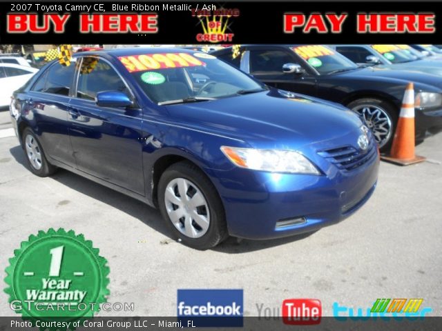 2007 Toyota Camry CE in Blue Ribbon Metallic