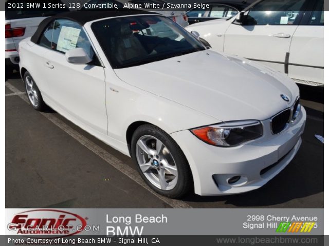 2012 BMW 1 Series 128i Convertible in Alpine White