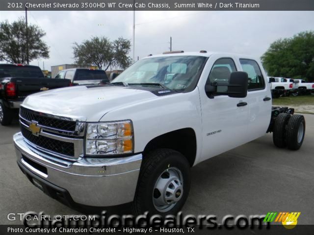 2012 Chevrolet Silverado 3500HD WT Crew Cab Chassis in Summit White