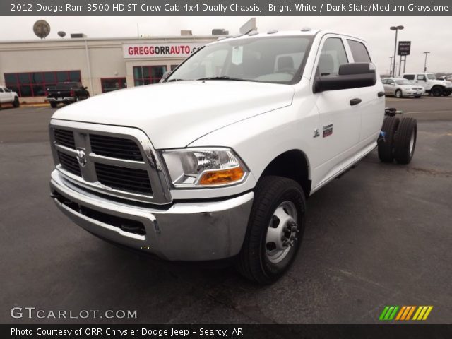 2012 Dodge Ram 3500 HD ST Crew Cab 4x4 Dually Chassis in Bright White