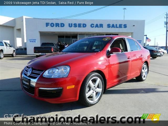 2009 Volkswagen Jetta TDI Sedan in Salsa Red