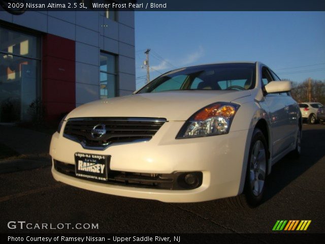 2009 Nissan Altima 2.5 SL in Winter Frost Pearl