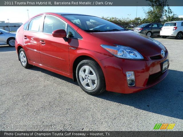 2011 Toyota Prius Hybrid III in Barcelona Red Metallic
