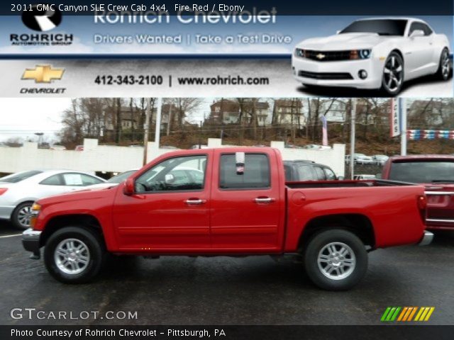 2011 GMC Canyon SLE Crew Cab 4x4 in Fire Red