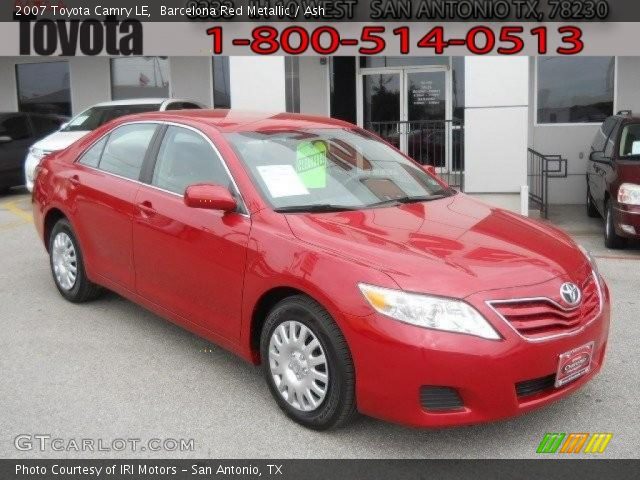 2007 Toyota Camry LE in Barcelona Red Metallic