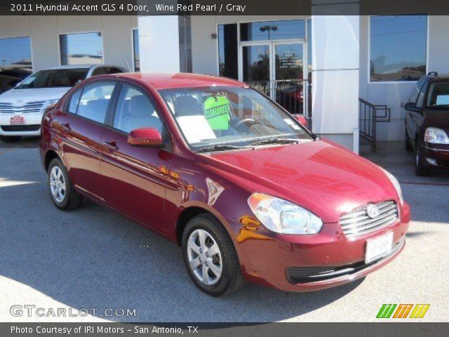 2011 Hyundai Accent GLS 4 Door in Wine Red Pearl