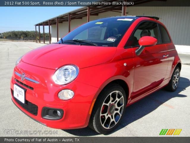2012 Fiat 500 Sport in Rosso (Red)